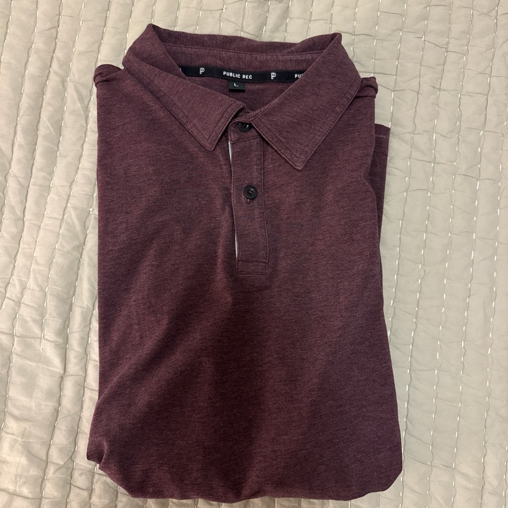 Public Rec Men's Maroon Polo Shirt